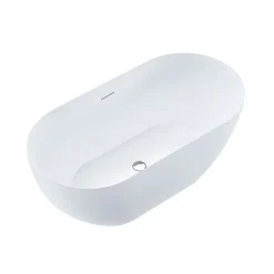 Baignoire îlot design ovale LISBON blanche 170 cm Mat