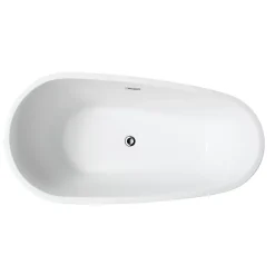 Baignoire îlot design ovale PHOENIX blanche 150 cm