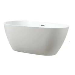 Baignoire îlot design ovale PHOENIX blanche 150 cm