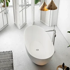 Baignoire îlot design ovale FLORIDA blanche 180 cm Mat