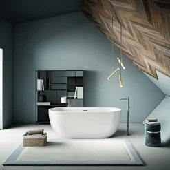 Baignoire îlot design ovale BOSTON blanche 142 cm