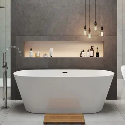 Baignoire îlot design ovale FINDLAY blanche 171 cm