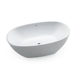 Baignoire îlot design ovale DENVER blanche 150 cm