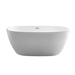Baignoire îlot design ovale DENVER blanche 150 cm