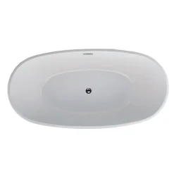 Baignoire îlot design ovale DENVER blanche 150 cm