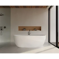 Baignoire îlot design ovale DENVER blanche 150 cm