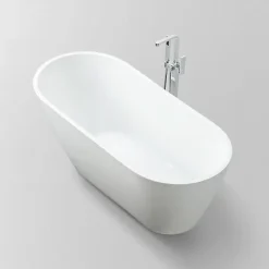Baignoire îlot design ovale OPRAH blanche 140 cm