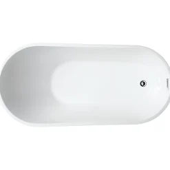 Baignoire îlot design ovale OPRAH blanche 140 cm