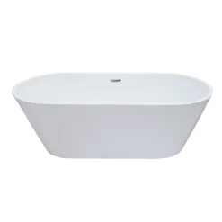 Baignoire îlot design ovale FINDLAY blanche 149 cm