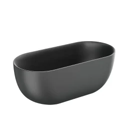 Baignoire îlot design ovale LISBON noir mat 170 cm