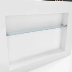 Baignoire îlot design 170x80 cm - avec rangement intégré - Acrylic Lucite