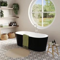 Baignoire îlot Huron L. 170 cm x l. 75 cm noir