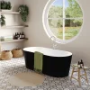 Baignoire îlot Huron L. 150 cm x l. 75 cm noir