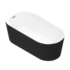 Baignoire îlot Huron L. 160 cm x l. 75 cm noir