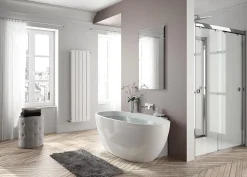 Baignoire îlot monobloc autoportante AGATA - Baignoire ilot- Dimensions : 165 x 80 x 58 cm - Autoportante ovale - Blanc