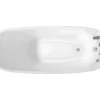 Baignoire îlot NATALIA avec robinetterie - 220L - L150 x P75 x H70cm - Blanche