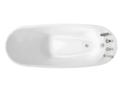 Baignoire îlot NATALIA avec robinetterie - 220L - L150 x P75 x H70cm - Blanche