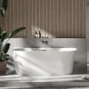 Baignoire îlot NOVA acrylique - 170x80cm - Garantie 5 ans - Sans siphon, Blanc mat, Avec robinet mitigeur 8028B