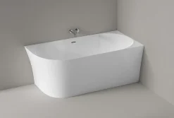 Baignoire îlot NOVA SLIM LINE acrylique - montage droite - Garantie 5 ans - Sans robinet, Avec siphon, 150x78cm
