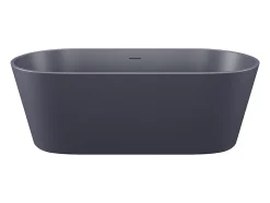 Baignoire îlot ovale - 255L - 159 x 74 x 56 cm - Bleu mat - Acrylique - LUZECA