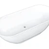 Baignoire îlot ovale - 210L - 150 x 74 x 57 cm - Blanc brillant - Acrylique - MOBULA