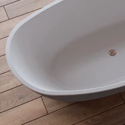 Baignoire îlot ovale NEROON 2.0 Grise L. 170 x l. 80 cm, by SPALINA
