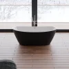 Baignoire îlot ovale Venecia, noir mat, 170x80 cm, by Spalina