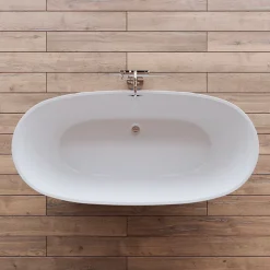 Baignoire îlot ovale Venecia, gris mat, 170x80 cm, by Spalina