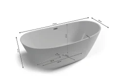 Baignoire îlot ovale Venecia 170x80 cm, by Spalina