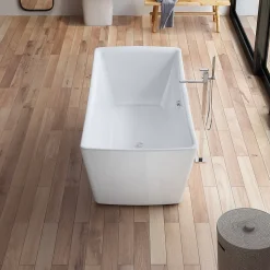 Baignoire îlot rectangulaire Kira 170x63 cm, blanc, by Spalina