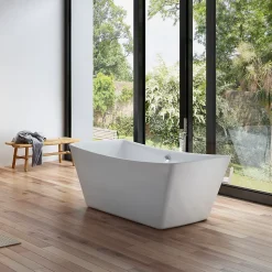 Baignoire îlot rectangulaire Kira 170x63 cm, blanc, by Spalina