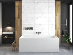 Baignoire îlot rectangulaire - 232 L - 150 x 75 x 60 cm - Blanche - Acrylique - ASPIUS