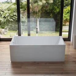 Baignoire îlot rectangulaire Arko 170x75 cm, blanc, By Spalina