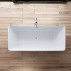 Baignoire îlot rectangulaire Sorrow 170x75 cm, blanc, By Spalina