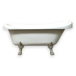 Baignoire îlot vintage 170 x 80 cm avec pieds argent Marigold