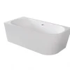 Baignoire îlot ZOYA GLAM GRAPHITE angle droit - 150 x 75 cm
