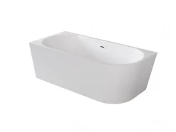 Baignoire îlot ZOYA GLAM GRAPHITE angle droit - 150 x 75 cm