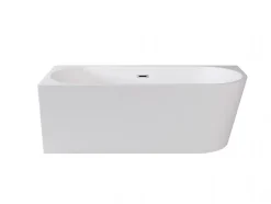 Baignoire îlot ZOYA GLAM GRAPHITE angle droit - 150 x 75 cm