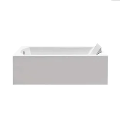 Baignoire rectangulaire - 170 x 70 cm - avec Tablier - Pieds - Vidage Chrome - SHEA