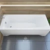 Baignoire rectangulaire 190 x 80 MEDIUM acrylique blanc + avec Tablier + Pieds + Vidage à chromé