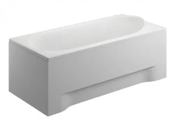 Baignoire rectangulaire 190 x 80 MEDIUM acrylique blanc + avec Tablier + Pieds + Vidage à chromé
