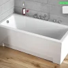 Baignoire rectangulaire - avec Tablier Blanc et Repose Tête OFFERT - MODERN - 120 x 70 cm
