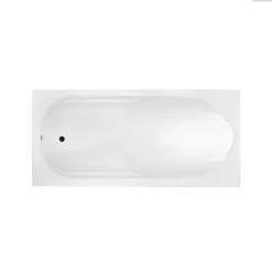 Baignoire rectangulaire - 190 x 80 cm - sans Habillage - avec Pieds - Vidage Chrome - BONA