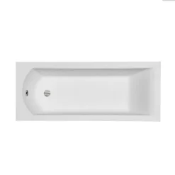 Baignoire rectangulaire - 180 x 80 cm - avec Tablier - Pieds - Vidage Chrome - SHEA