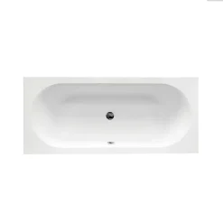 Baignoire rectangulaire - 160 x 75 cm - avec Habillage Polystyrène - Pieds - Vidage Chrome - VITAE SLIM