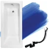 Baignoire rectangulaire 100 x 70 TALIA acrylique blanc, sans Habillage + Pieds + Vidage à chromé