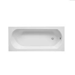 Baignoire rectangulaire - 160 x 75 cm - sans Habillage - avec Pieds - Vidage Chrome - INTRICA