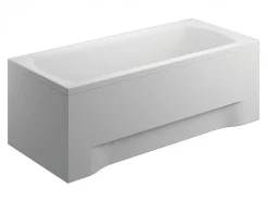 Baignoire rectangulaire 190 x 90 INES acrylique blanc + avec Tablier + Pieds + Vidage à chromé
