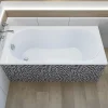 Baignoire rectangulaire 180 x 80 GRACJA acrylique blanc + Support stabilisateur en polystyrène + Pieds + Vidage à chromé