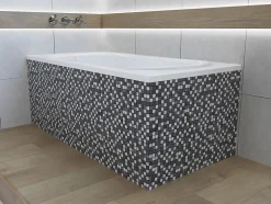 Baignoire rectangulaire 180 x 80 GRACJA acrylique blanc + Support stabilisateur en polystyrène + Pieds + Vidage à chromé